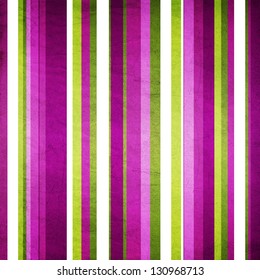 Retro Stripe Pattern In Green, Purple, White And Violet