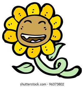 Retro Sunflower Cartoon Stock Illustration 96373802 | Shutterstock