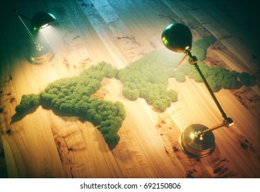 Retro sustainable world concept. 3d illustration. - Powered by Shutterstock