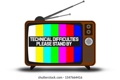 228 Television technical difficulties Images, Stock Photos & Vectors ...