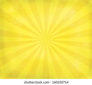 Retro Yellow Grungy Star Bust Background