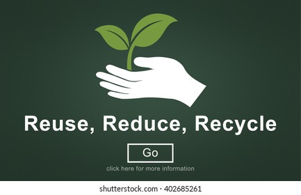 Reuse Reduce Recycle Sustainability Ecology Concept Stock Illustration 