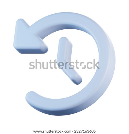 Reverse Action 3D Icon Illustration