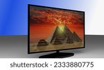 Reverse Angled 3D HDTV with Display Image