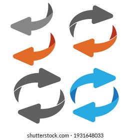 Reverse Exchange Icon. Flip Over Or Turn Arrow. Reverse Sign