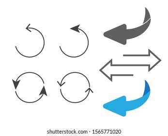 Reverse Icon. Flip Over Or Turn Arrow. Reverse Sign