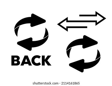 Reverse Icon . Flip Over Or Turn Arrow. Reverse Sign