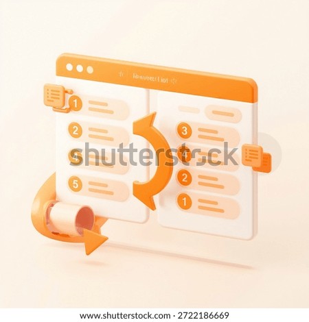 Reverse list concept illustration for learning and education