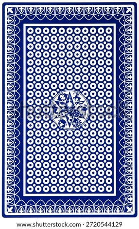 The reverse side of of playing card