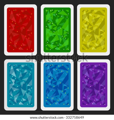 The reverse side of a playing card for blackjack other game with