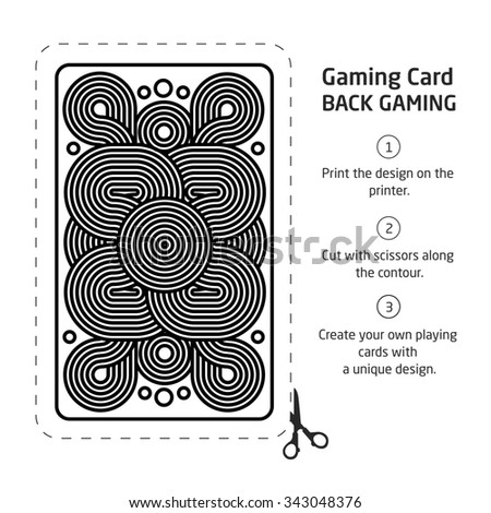 The reverse side of a playing card for blackjack other game with