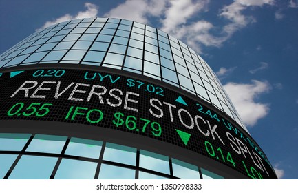 Reverse Stock Split Market Company Strategy Ticker 3d Illustration