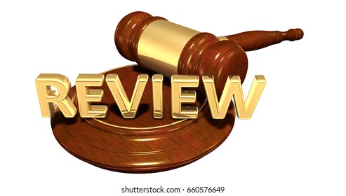 Review Law Concept 3D Illustration
