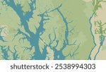 Revillagigedo Island in the The Coastal Waters of Southeast Alaska and British Columbia on a topographic, OSM Humanitarian style map