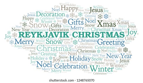 Reykjavik Christmas Word Cloud.