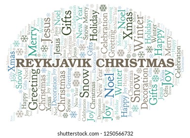 Reykjavik Christmas Word Cloud.