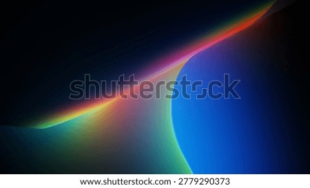 RGB gradient geometric background with sweeping arc and neon glow
