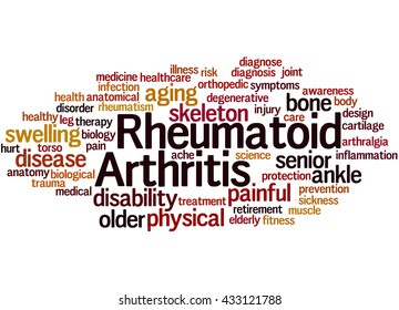 Rheumatoid arthritis, word cloud concept on white background. - Powered by Shutterstock