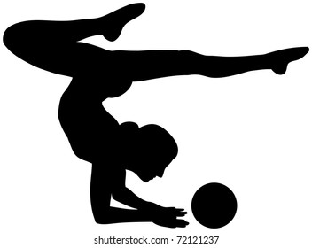 Rhythmic Gymnast Ball Black Sport Icon Stock Illustration 72121237 ...