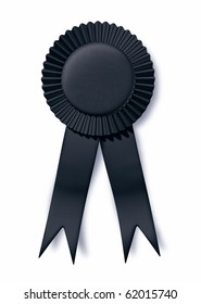 Ribbon Award Black1 Competition Winner Place Acheivement Red Blue White Blank Isolated