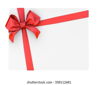 Red Ribbon Bow On White Background Stock Illustration 321202763