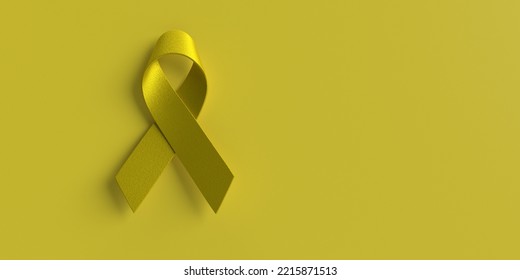 Ribbon golden yellow orange background wallpaper copy space symbol decoration ornament awareness child cancer charity cancer support care childhood sign health disease hope breast illness.3d render - Powered by Shutterstock