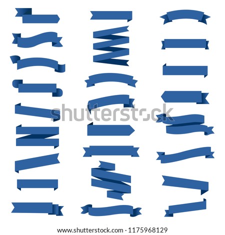 Ribbon Set In Isolated Background 