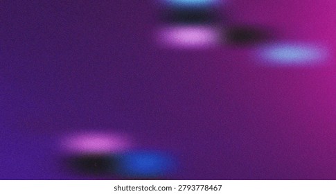 A rich abstract composition dominated by deep purple hues, interspersed with soft pink and blue blurs, all textured with a subtle and appealing grain.