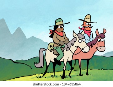 Riders On A Horse Trek