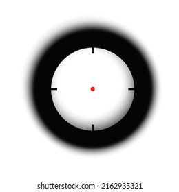 Rifle Reticle. Sniper Scope. Crosshairs Of A Gun Optics