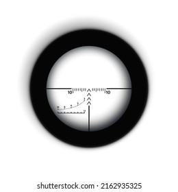 Rifle Reticle. Sniper Scope. Crosshairs Of A Gun Optics