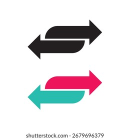 right and left directions icon vector