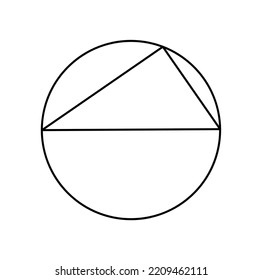 
A Right Triangle Inscribed In A Circle, Didactic Material, Visual Aid For Solving Problems