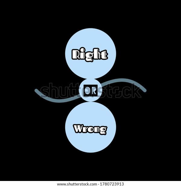 Right Wrong Black Background Stock Illustration 1780723913 | Shutterstock