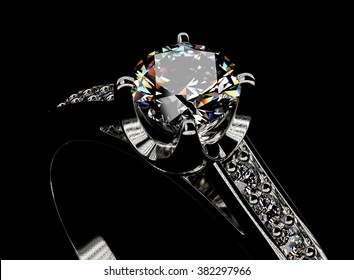 ring with diamond. Sign of love. Fashion jewelry background
