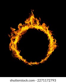 ring of fire in black background