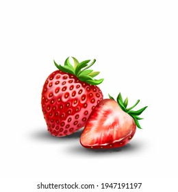 Strawberry Cut In Half Stock Illustrations Images Vectors Shutterstock