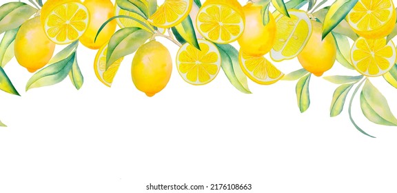 4,074 Lemon border watercolor Images, Stock Photos & Vectors | Shutterstock