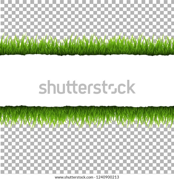 Ripped Paper\
With Grass And Transparent Background\
