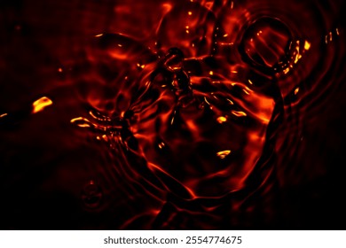Rippling waves of dark liquid create mesmerizing patterns.