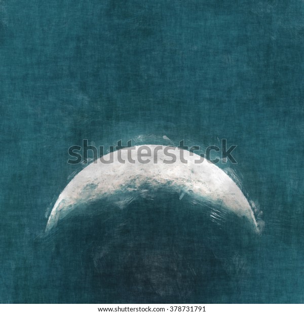 rise up moon night sky painting impressionism,\
painting of cosmic object, planet painting, cosmic object painting,\
bright night painting,\
