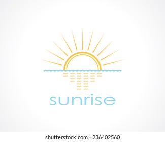 rising above the sea the sun - Shutterstock ID 236402560