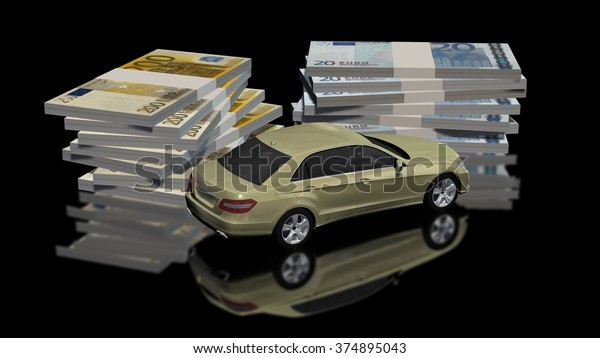 Rising car costs\
- car and stack of euro\
bills