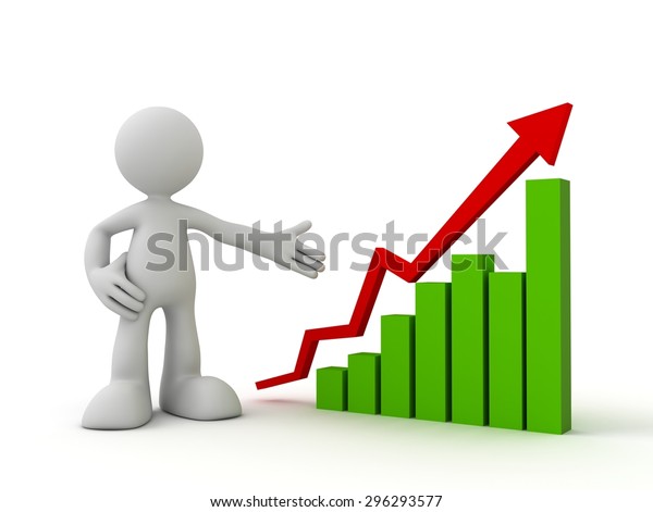 Rising Graph Stock Illustration 296293577