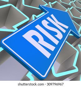 Risk Blue Arrow Image Hires Rendered Stock Illustration 309796967 ...