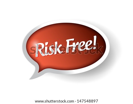 risk free bubble message communication. illustration design over white