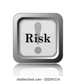 Risk icon. Internet button on white background.