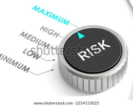 Risk knob turn to maximum, 3D rendering