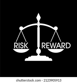 Risk Reward Icon Isolated On Dark Background