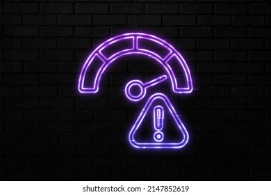 Risk-based Vulnerability Management Icon Neon Style